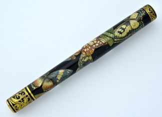 PHOENIX LACQUER ART BUTTERFLIES FOUNTAIN PEN